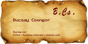 Bucsay Csongor névjegykártya