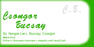 csongor bucsay business card